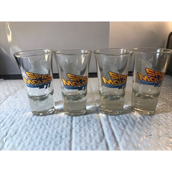 Disney Space Mountain Shot Glass set of 4 - Picture 3 of 7